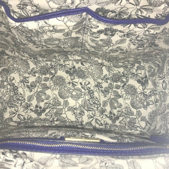 Vera Bradley GAGE BLUE Leather Mallory TOTE NWT - Picture 6 of 8